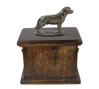 Urna In Legno Rottweiler II Con Statua Art-Dog