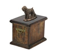 Cofanetto in legno massiccio Urna commemorativa per le ceneri del cane Terrier N