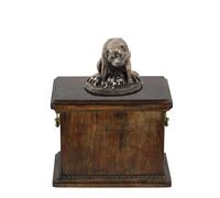Cofanetto in legno massiccio Urna commemorativa per le ceneri di un cane con sta