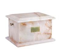 Cofanetto in pietra Urna di ceneri di cremazione in onice naturale per adulti