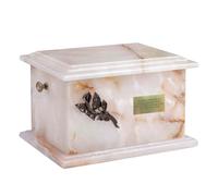 Cofanetto in pietra Urna di ceneri di cremazione in onice naturale per adulti