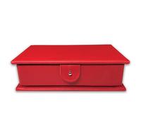 Cofanetto in similpelle Rosso contenete due mazzi di carte Poker e Ramino 98