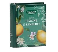 Cofanetto Mini Libro - Tisana Limone e Zenzero-Miscela naturale di frutta, 5 filtri agrumi e zenzero