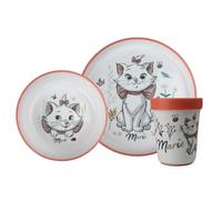 Cofanetto pasto - 3 pezzi premium bicchiere - ciotola - grande piatto - antiscivolo - leggero - pratico - +10 mesi - DISNEY Baby Aristogatti Marie, bianco [bianco]