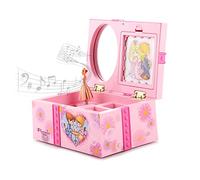 Cofanetto portagioie per ragazze - Carillon in filigrana | Grazioso design con nodo a fiocco, bordi lisci, da regalare a nipoti, nipoti, figlie a Beson
