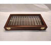 Cofanetto portapenne , Astuccio in legno e velluto Espositore per penne da co...