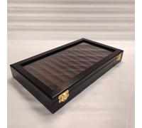 Cofanetto portapenne personalizzabile , scatola in legno Nero e velluto per p...