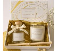 Cofanetto regalo candela e diffusore - profumo lenitivo - Deco Chic - Natale - compleanno - festa della mamma - relax - spa - benessere casa - cofanetto profumato lusso (lavanda)