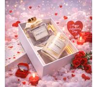 Cofanetto regalo candela e diffusore - profumo lenitivo - Deco Chic - Natale - compleanno - festa della mamma - relax - spa - benessere casa - cofanetto profumato lusso (pera inglese e freesia)