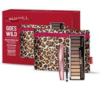, Cofanetto Regalo Donna Rimmel Goes Wild, Pochette Leopardata con Mascara Wonde