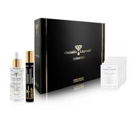 Cofanetto Regalo Risveglio Radiante - 1 Olio viso con Argento Puro e oli concentrati 30 ml + 1 Roll-on Contorno Occhi con Cafferina, Oro colloidale -Anniversario, Compleanno, Laurea (BOX15)