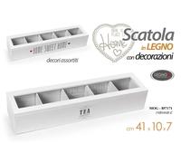 COFANETTO SCATOLA PORTA BUSTINE OGGETTI THE TE TEA HOME TISANE CIALDE 41107 CM