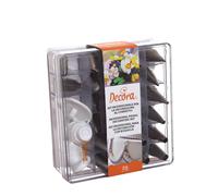 Cofanetto set professionale decorazione 29 pezzi in acciaio inox Decora