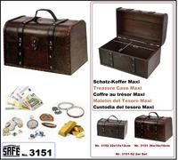 Cofanetto Tesoro Robinson Crusoe Decorazione In Legno Safe 3151 MAXI 26x16x16cm