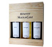 Cofanetto Trio - Mouton Cadet Réserve Panache - Baron Philippe de Rothschild Bordeaux