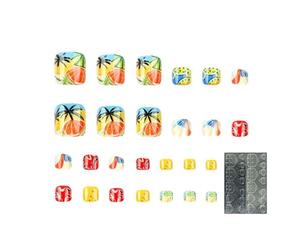 Cofanetto unghie da incollare, estremità per unghie riutilizzabili per l'estate, accessori di bellezza per donne e ragazze amiche per il tempo libero principianti spiaggia