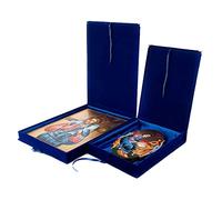 Cofanetto velluto blu interno raso, 35 x 46 cm (13.79 x 18.12 inc.) interno