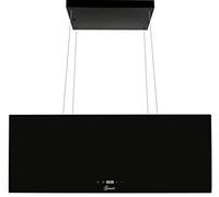 Cofano ad isola GURARI GCH I 333 90 BL Prime, cofano ad isola a ricircolo 90cm, cofano a soffitto, 1000m³/h, vetro nero, 4 livelli, display, illuminazione LED
