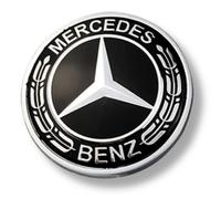 Cofano Distintivo per Mercedes Anteriore Emblema Cappuccio 57mm Nuovo Argento