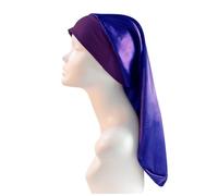 Cofano extra large foderato in raso Cofano da donna di grandi dimensioni con stampa di bellezza Cofano in raso di seta Berretti da notte for dormire Copricapo (Color : 13 Navy Blue, Size : Free size