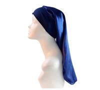 Cofano extra large foderato in raso Cofano da donna di grandi dimensioni con stampa di bellezza Cofano in raso di seta Berretti da notte for dormire Copricapo (Color : 18 Blue, Size : Free size)