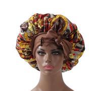 Cofano extra large in raso Cofano con stampa a coda lunga for donna Cuffia da doccia Cappelli da donna Cuffia for capelli for dormire (Color : Light brown, Size : Free size)