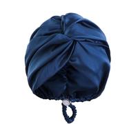 Cofano In Seta Cappello turbante in seta tinta unita for donna Berretto morbido da notte for dormire in raso for la cura dei capelli Avvolgere il berretto Foulard Regolare copricapo twist(Dark Blue)