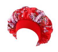 Cofano In Seta Morbido raso da notte for dormire cappello donna elastico a fascia larga copertura for la perdita dei capelli avvolgente for testa cofano in bellezza berretti chemio cura(Blue)