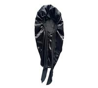 Cofano In Seta Set di fascia for capelli in raso elastico con cuffia lunga. for e setosa for dormire ampia elastica(Black)