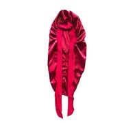Cofano In Seta Set di fascia for capelli in raso elastico con cuffia lunga. for e setosa for dormire ampia elastica(Red)