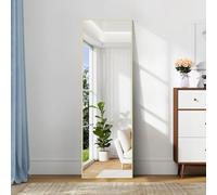 COFENY Specchio da Terra, 147 x 44 cm Specchio da Parete Grande con Cornice in Alluminio, Specchio da Terra da Appoggiare o Appendere per Soggiorno, Camera da letto, Soggiorno, Ingresso, Oro