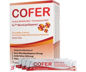 COFER 20 STICK OROSOLUBILI DA 1,6 G GUSTO COLA