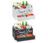 Coffee Accessories Holder - Display Storage Rack, Drawer Organizer Tray, Countertop Condiment Bin, Tea Sugar Caddy | Bamboo Coffee Stand for Kitchen Pantry Hotel Restaurant Home Organization