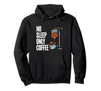 Coffee Addict No Sleep Only Coffee IV Drips Felpa con Cappuccio