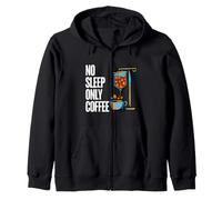 Coffee Addict No Sleep Only Coffee IV Drips Felpa con Cappuccio