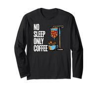 Coffee Addict No Sleep Only Coffee IV Drips Maglia a Manica