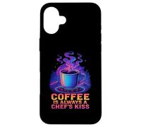 Coffee Always A Chef's Kiss Meme Custodia per iPhone 16 Plus