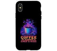 Coffee Always A Chef's Kiss Meme Custodia per iPhone X/XS