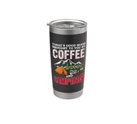 Coffee And Camping Camper Adventure Nature Lover Bicchiere termico in acciaio inox doppia parete