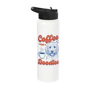 Coffee and Doodles Doodle Mom Dad Coffee Lover Stainless Steel Insulated Water Bottle