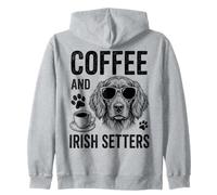 Coffee And Irish Setters - Setter Irlandese Divertente Felpa con Cappuccio