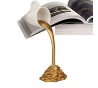 Coffee Bar Decor - Floating Pouring Mug Resin Sculpture Artistic Splash Design Decorative Desk Ornament Creative Beverage Stream Figure, Funny Coffee Sculpture, Modern Resin Statue, Artistic Pouring O