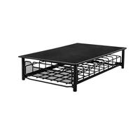 Coffee Bar Organizer, Wooden Cafe Pods Storage Organizer, 60 Capacity Heavy-Duty Metal Wire | Coffee Machine Organiizer With Sliding Drawer For Kitchen Toaster Blender Computer Monitor Dining Room