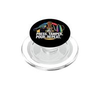 Coffee Barista Espresso Press Tamper Pour Repeat PopSockets PopGrip per MagSafe