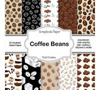Coffee Beans Scrapbook Paper: Coffee-themed Scrapbooking Paper for Junk Journaling, Decorative Crafts, Origami, Collage, and Card Making | Double-Sided Decorative Sheets