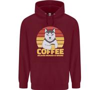 Coffee Because Murder Is Wrong Divertente Cane Felpa Uomo