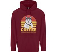 Coffee Because Murder Is Wrong Divertente Cane Felpa Uomo