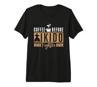 Coffee Before Aikido Arte Marziale Coffee Lover Aikido Fighter Maglietta Premium