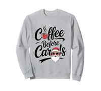 Coffee Before Carols Divertente Amante della Caffeina Umorismo Natalizio Felpa