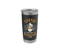 Coffee Before Parkour Freerunning Amante del Caffè Parkour Amante del Parkour Bicchiere termico in acciaio inox doppia parete